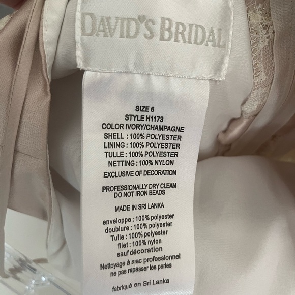 Flower Girl Dress David’s Bridal style H1173.  Girls size 6 - Picture 3 of 5